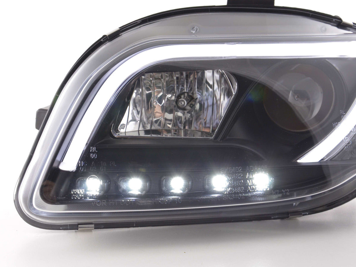 Scheinwerfer Set Daylight LED Tagfahrlicht Audi A4 Typ 8E 05-07 schwarz Scheinwerfer Set Daylight LED Tagfahrlicht Audi A4 Typ 8E 05-07 schwarz